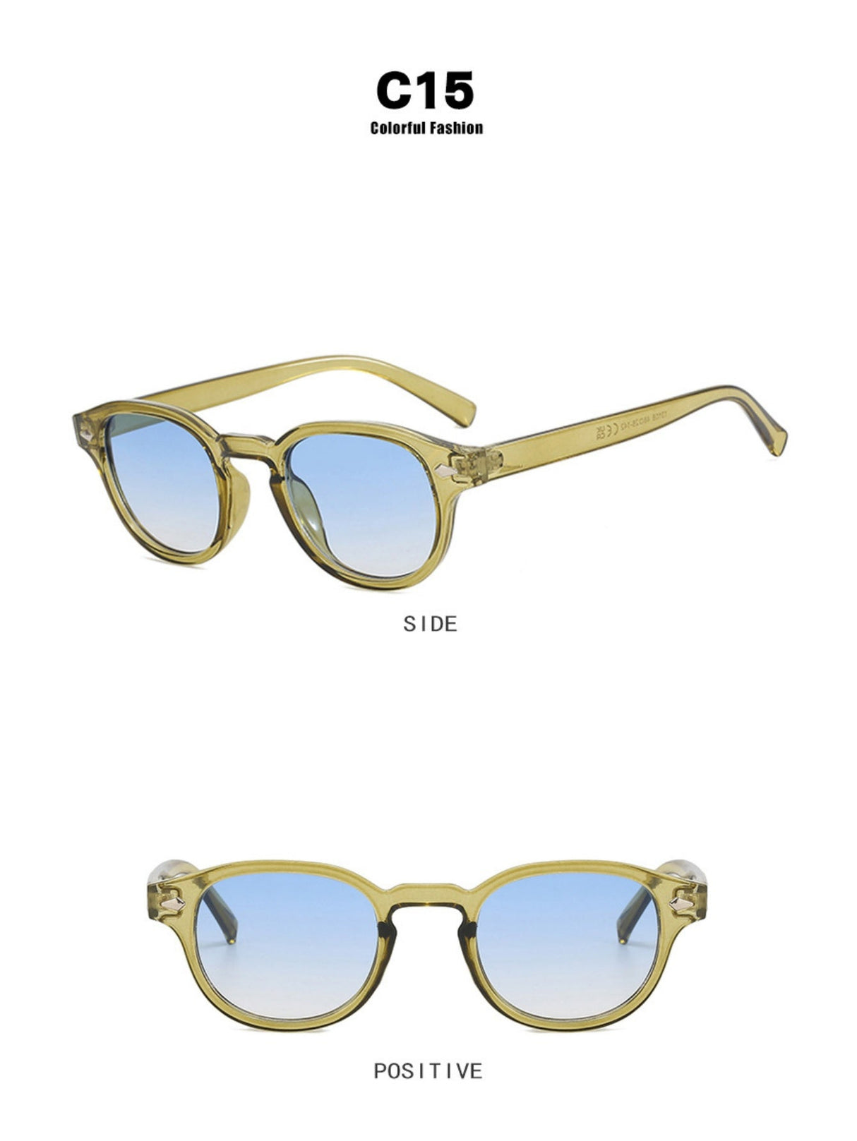 Riveted Arrow Small Frame Oval Sunglasses