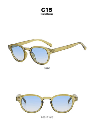 Riveted Arrow Small Frame Oval Sunglasses