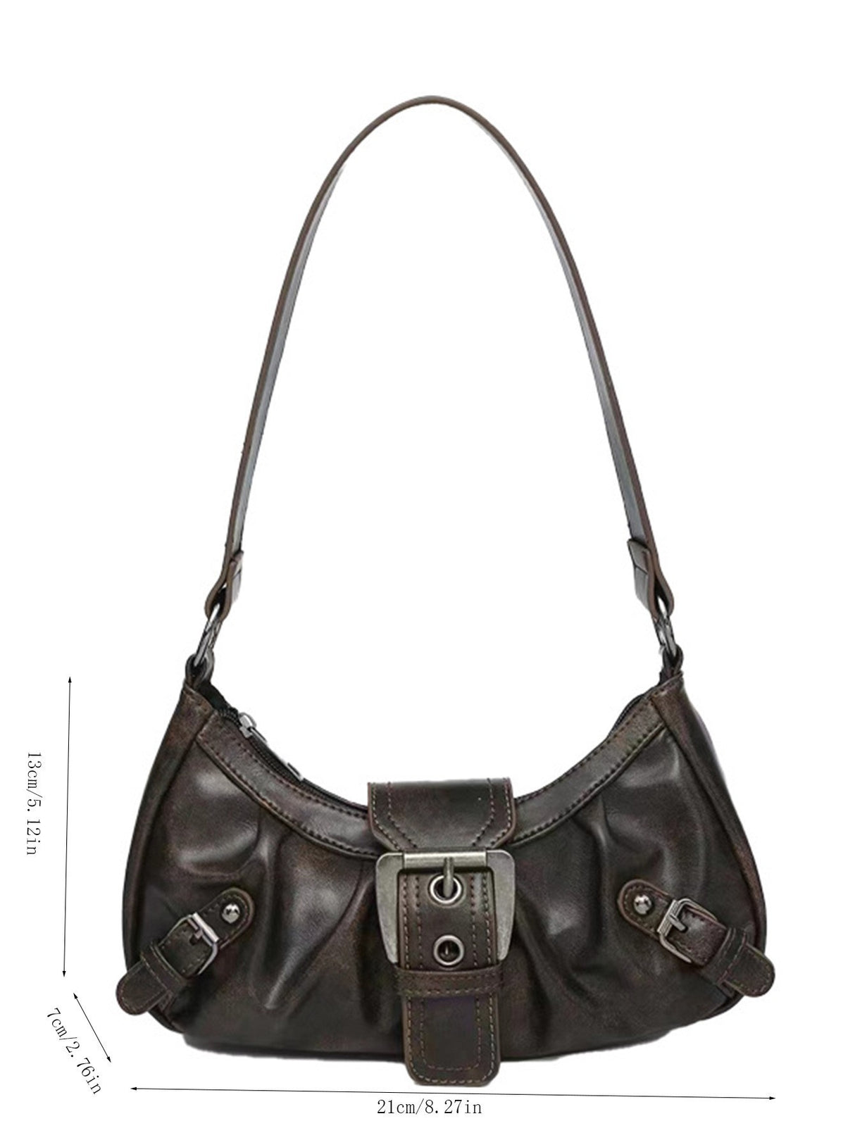 Stylish And Edgy Motorcycle Studded Shoulder Bag