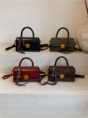 Retro-style Buckle Versatile Handbag