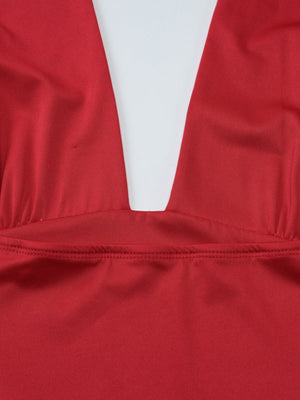 【SHIP AS USUAL】Deep V Backless Halter Jacket Tank Tops