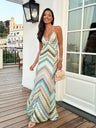 Colorful Crochet Lace Camisole Maxi Dress