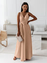 Lace Up V-neck Formal Dress Maxi Dresses
