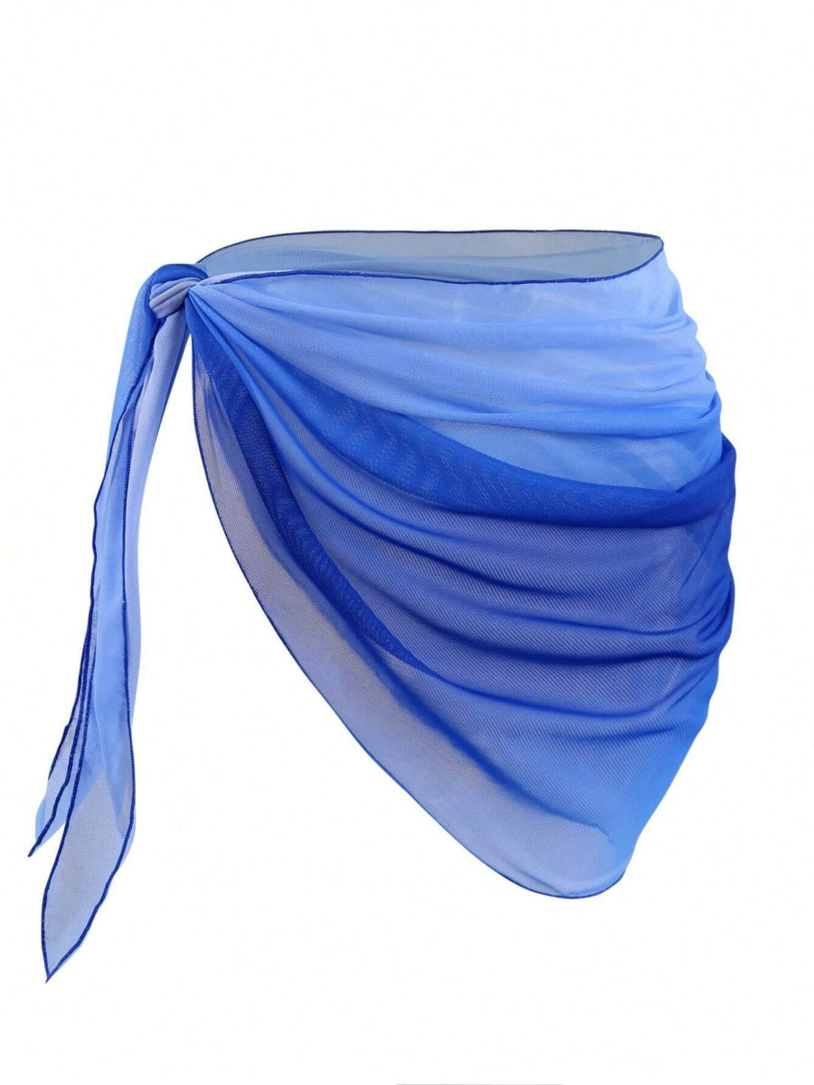 Gradient Color Tie Beach Dress