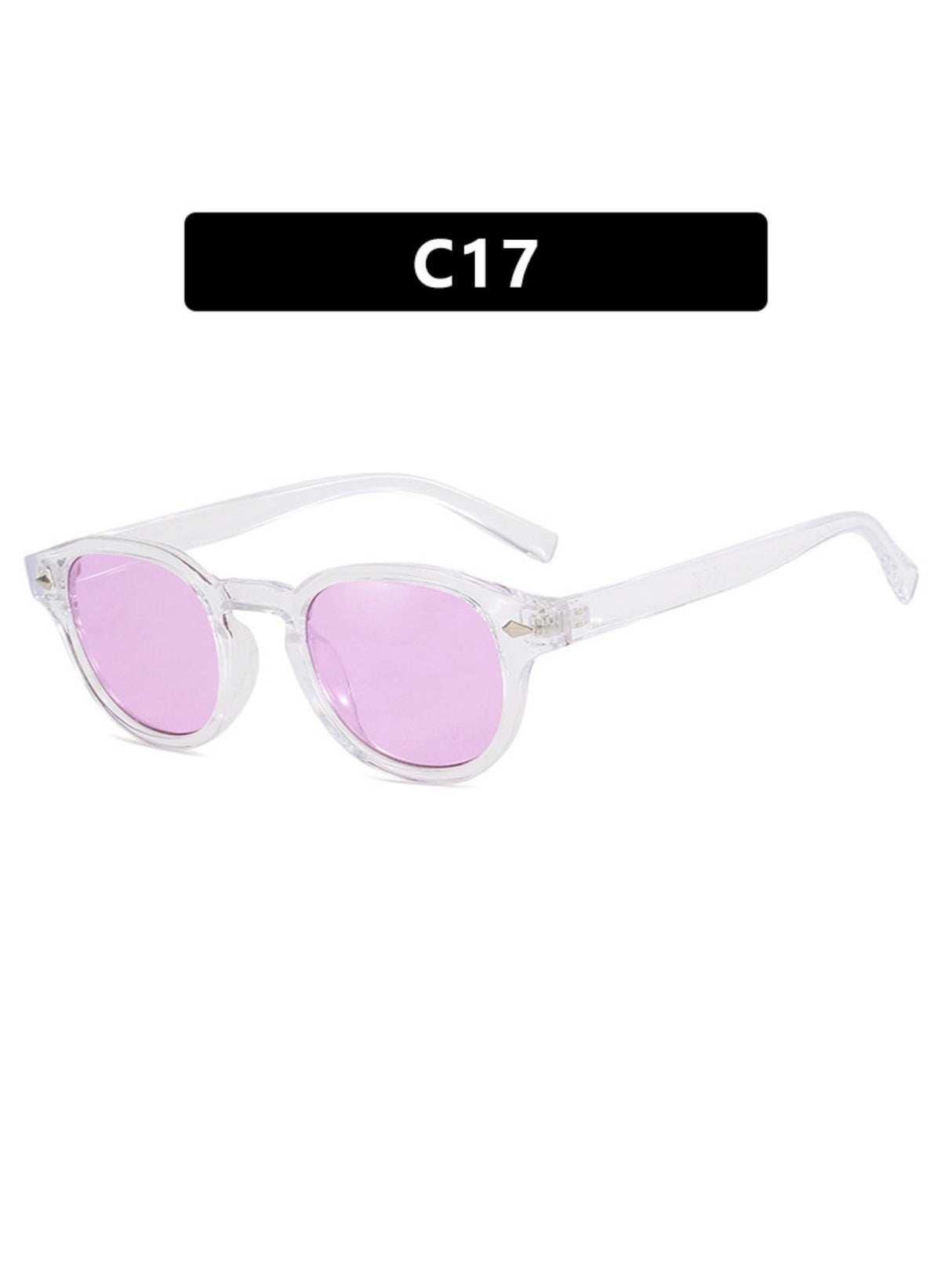 Riveted Arrow Small Frame Oval Sunglasses