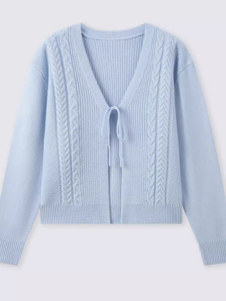 Liber Winter Women's Contrasting colors Retro Twist Cardigans