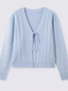 Liber Winter Women's Contrasting colors Retro Twist Cardigans