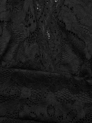 Sexy And Elegant Lace Waist-cinching V-neck Jumpsuits&Bodysuits