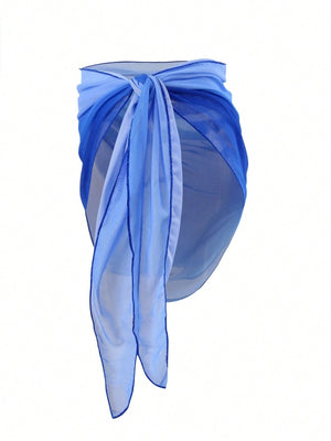 Gradient Color Tie Beach Dress