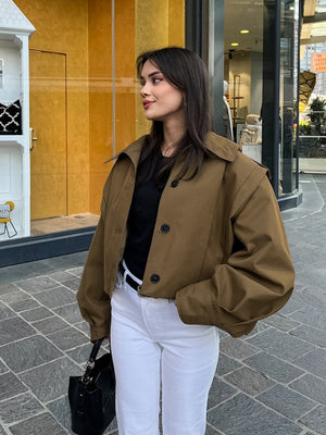 Liber Autumn Women's Buttons Solid Color Trench Coats