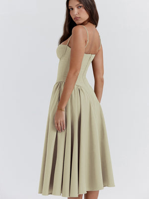 Camisoles Big Swing Solid Color Midi Dresses