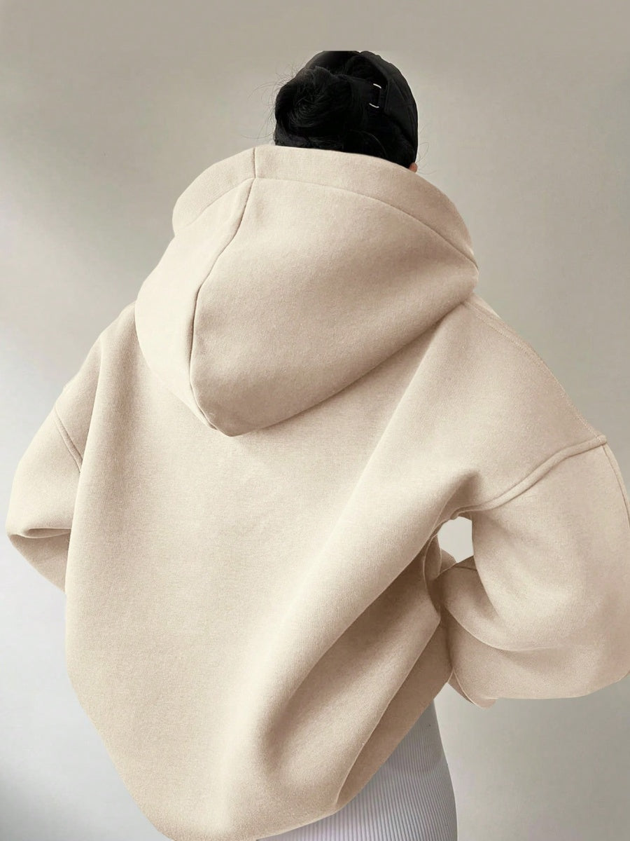 Liber Autumn Women's Hooded Solid Color Sweatshirts&Hoodies