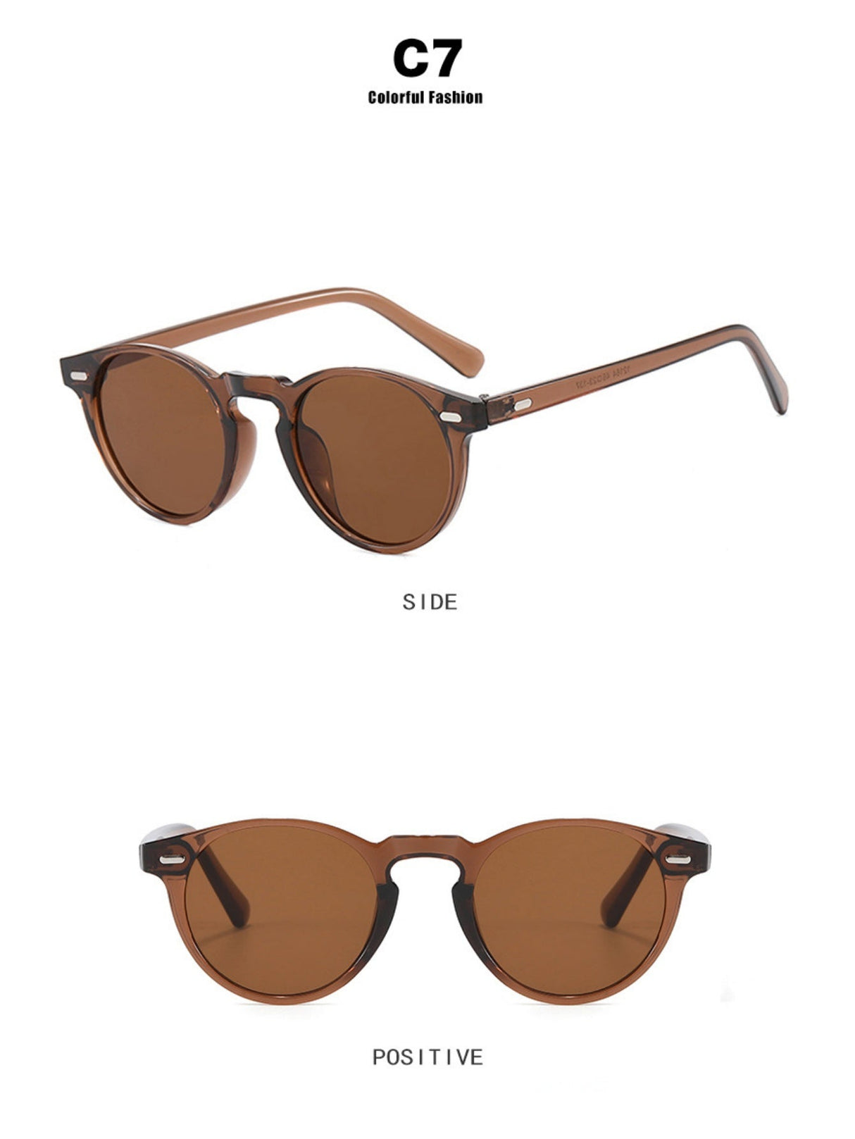 Lunettes de soleil rondes au style rétro minimaliste