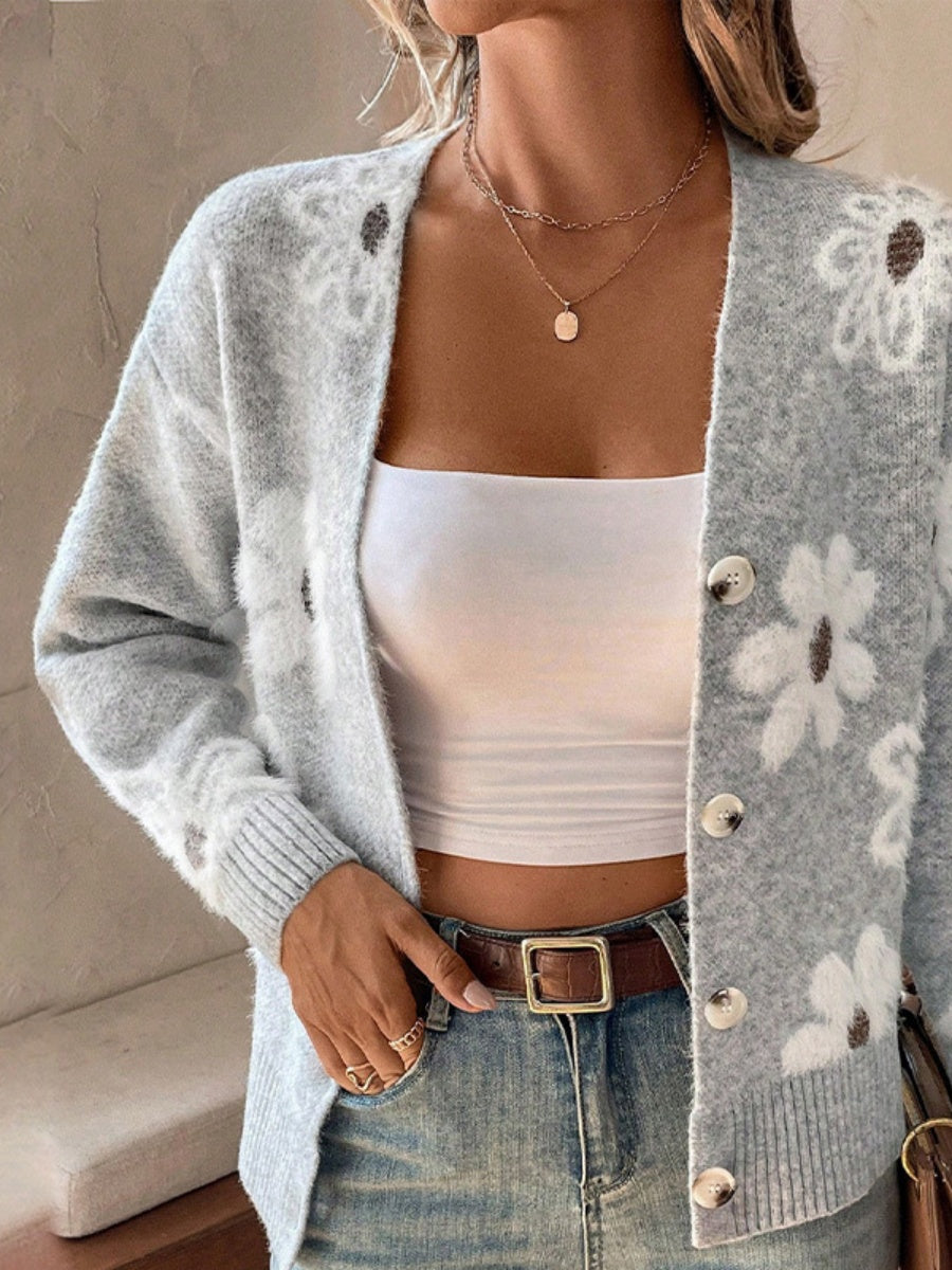 Flower pattern Cardigans