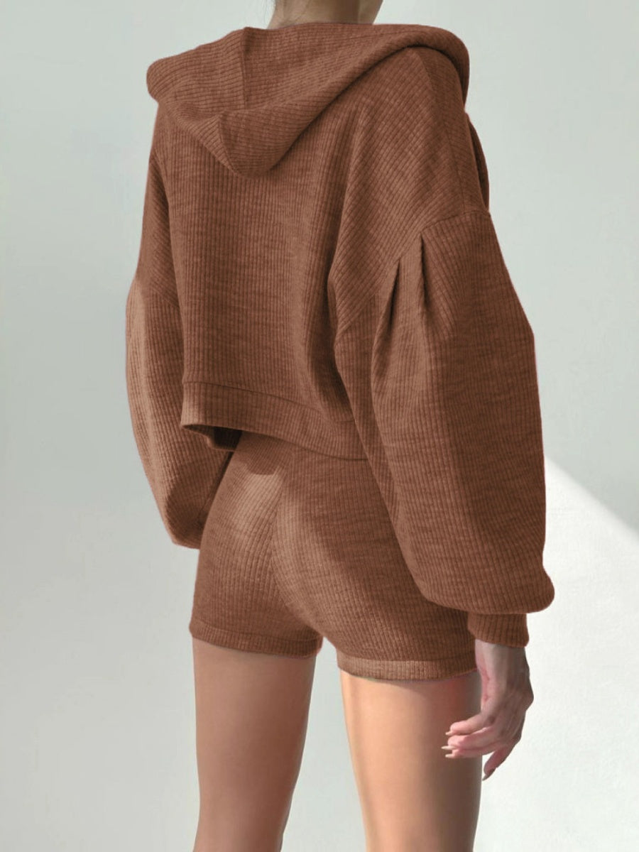 Coat Tank Tops Cropped Sports Zipper Solid Color 3-piece Sets