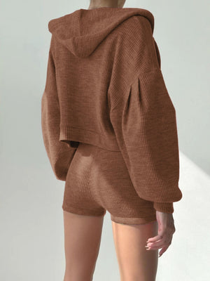 Coat Tank Tops Cropped Sports Zipper Solid Color 3-piece Sets