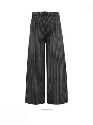 Stripes Leisure Straight Loose Pants