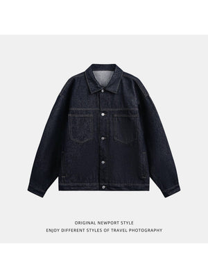 Liber Autumn Men's Pocket decoration Solid Color Jackets