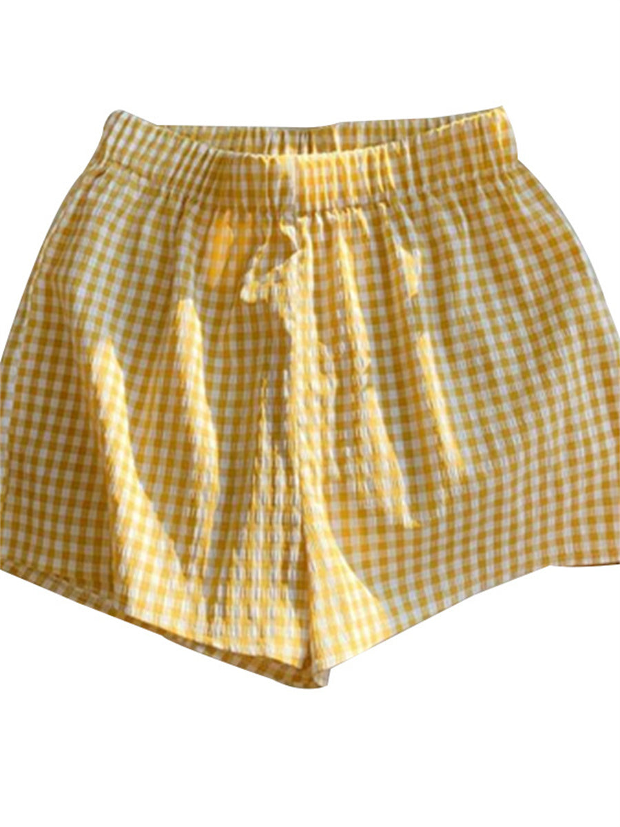 Liber Summer Women's Plaid Shorts