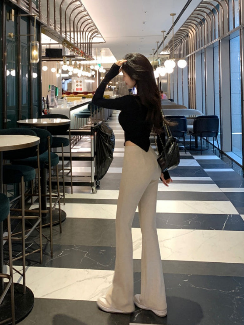 Sexy Cropped Knit Casual Pants