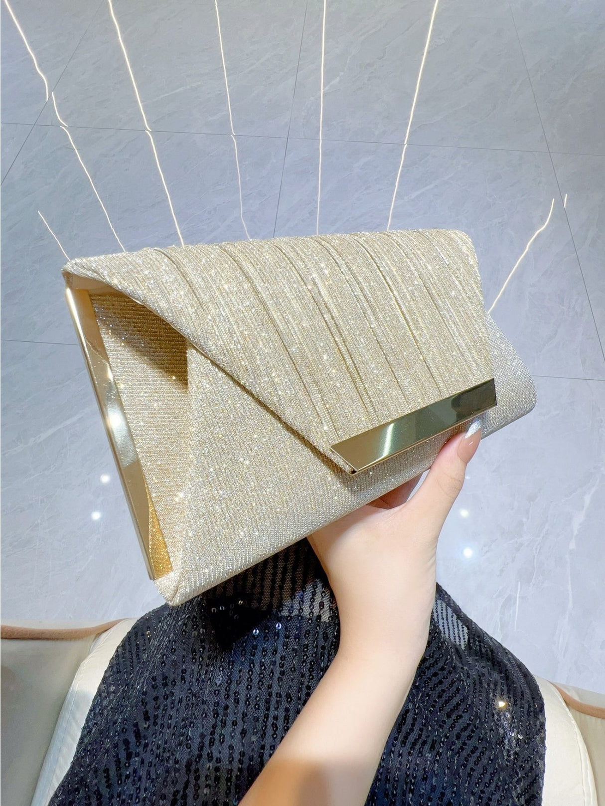 Liber Four Seasons ACC Sequin Envelope Bag