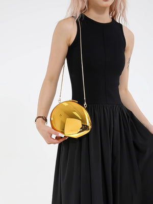 Oval Acrylic Seashell Evening Crossbody Bag