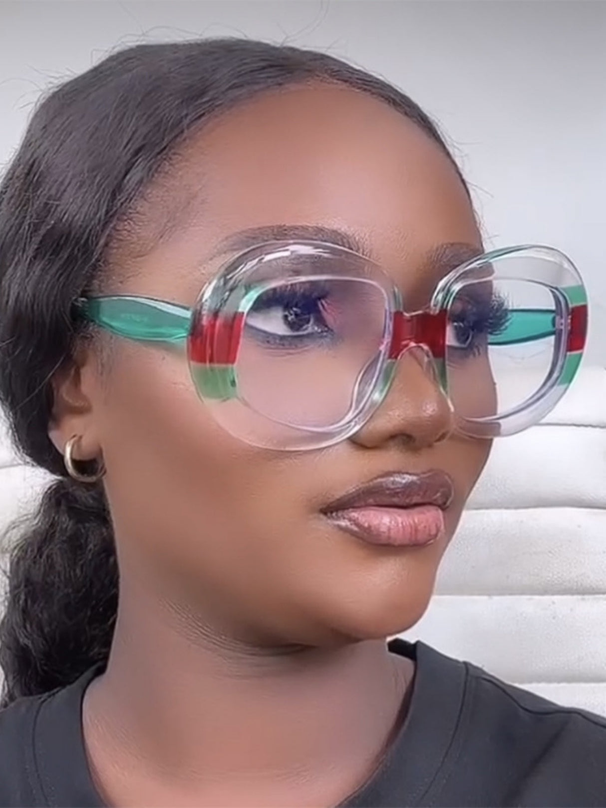 Irregularly Shaped Full-frame Round Fashion Glasses