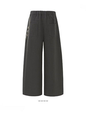 Baggy Pleated Drape Loose Straight Pants