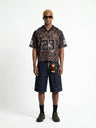 Retro Leopard Print Printed Net Hole Jersey Breathable T-shirts