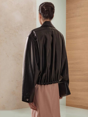 Liber Summer Women's Drawstring Solid Color Jackets
