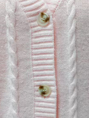 Gilets jacquard à col en V et boutons