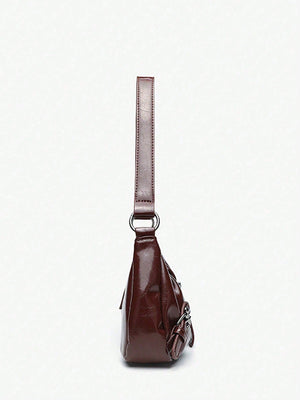 Stylish And Edgy Motorcycle Studded Shoulder Bag