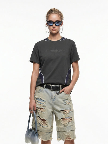 Color-blocked Patchwork Quick-drying T-shirts