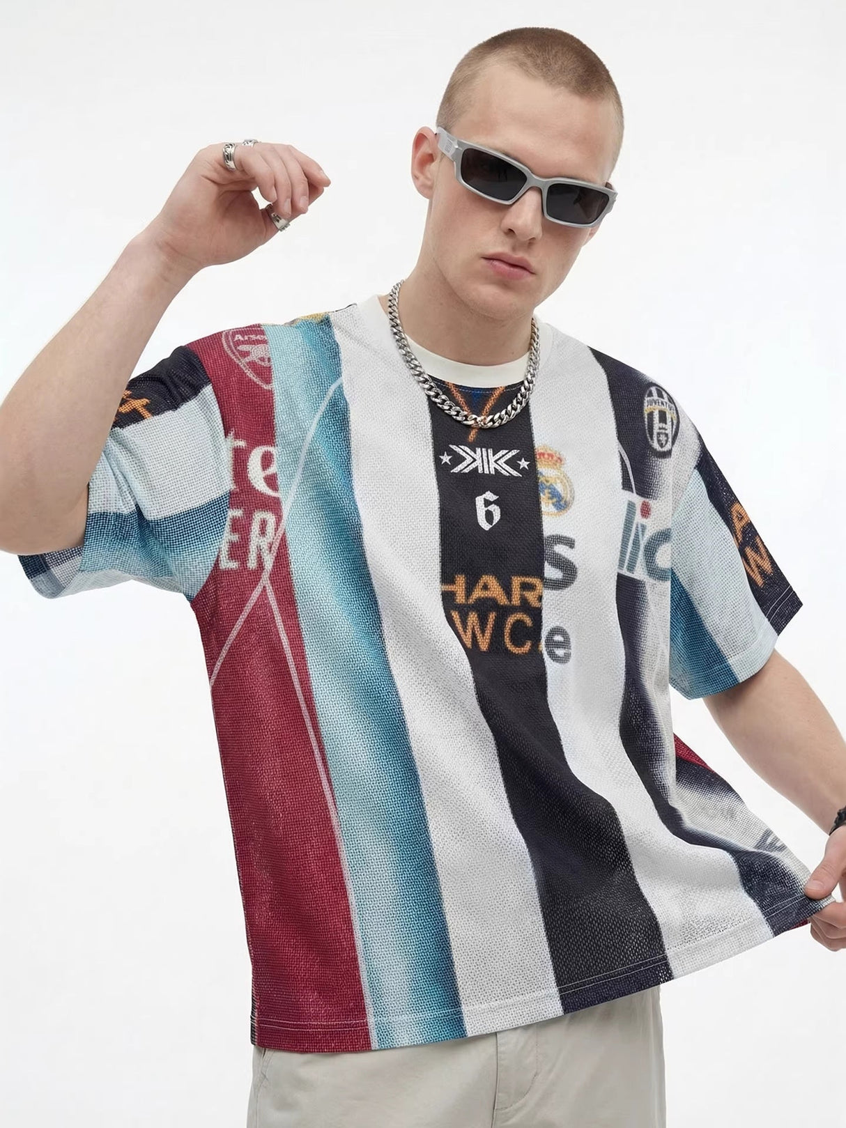 Patchwork Jersey Retro T-shirts