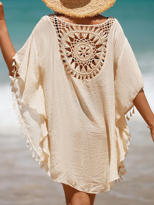 Short, Sexy Beachwear With Small Tassels For Sun Protection.