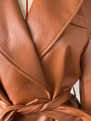 Belted Leather Jacket