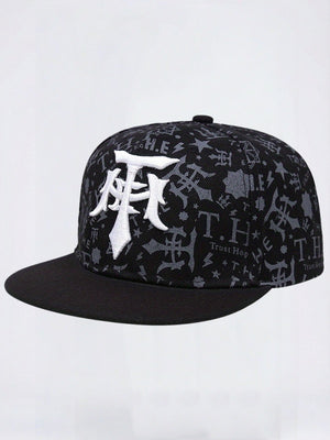 Hip-hop Embroidery Hip Hop Flat-brimmed Hat Baseball Caps