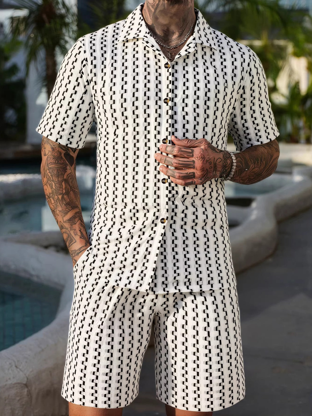 Leisure Vacation Stripes 2-piece Sets Set