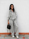 Slim Fit Sequins Jacket Pants Set Leisure 2-piece Sets