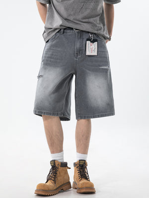 Hole Denim Five Points Shorts