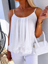 Chiffon Wood Ear Sweet Tank Tops&Camis