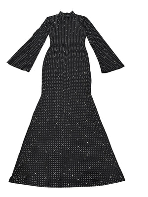 Strassbesetzte, figurbetonte und sexy, glänzende Party-Maxikleider