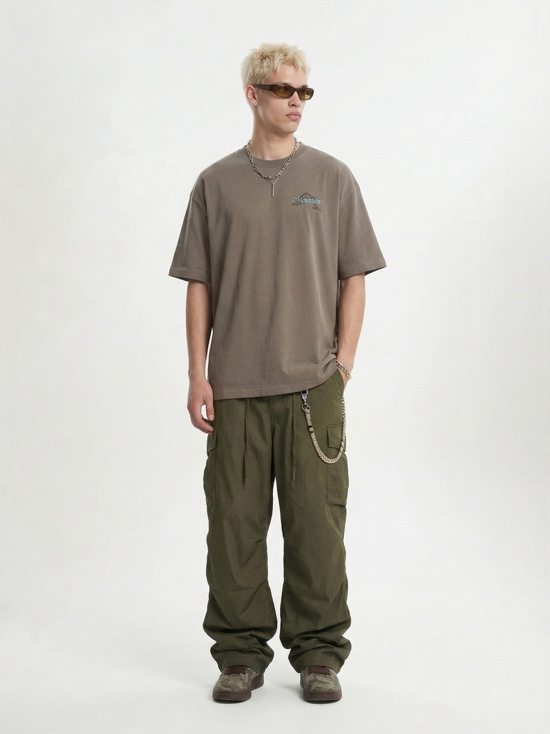 Mountain Range Printed Sweating Breathable T-shirts