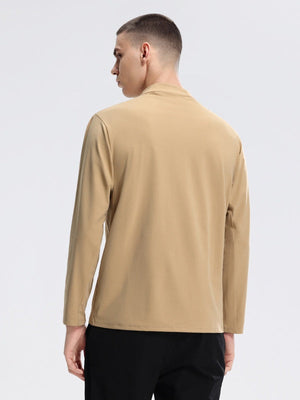 Outdoor Commuting Breathable Quick-drying Running Stand Collar Half Zipper T-shirts