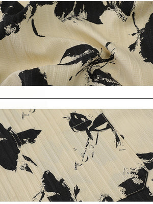 Vintage Floral Lightweight Loose-fit Shirts