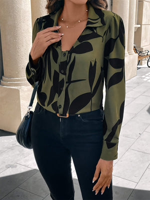 Printed Long Sleeves Blouse