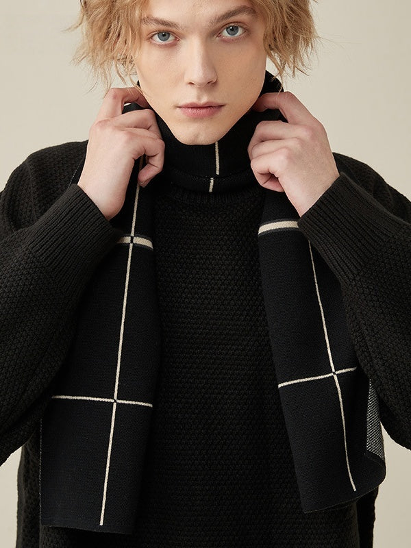 Schals aus Imitationswolle mit Streifenmuster und farblich abgestimmten Schals