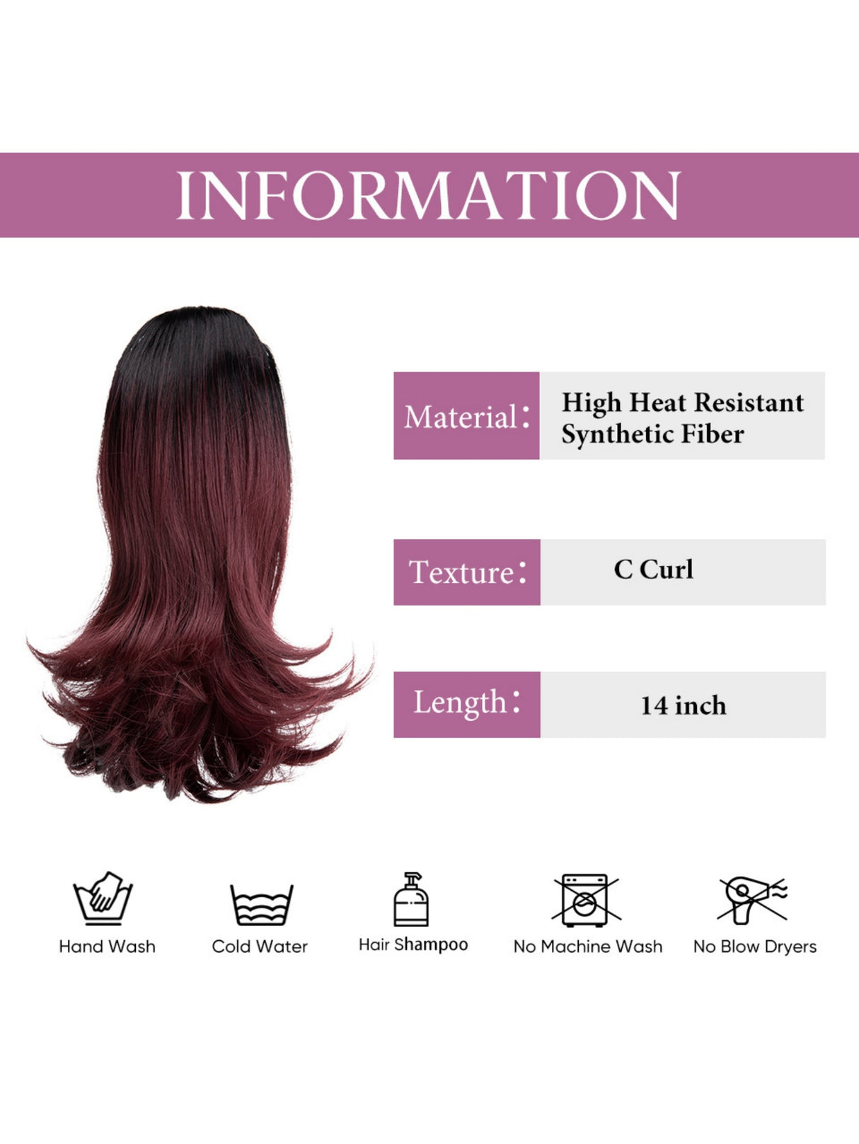 Slightly Curled Short Hair With Drawstring Ponytail, Made Of Synthetic High-temperature Silk Wig
