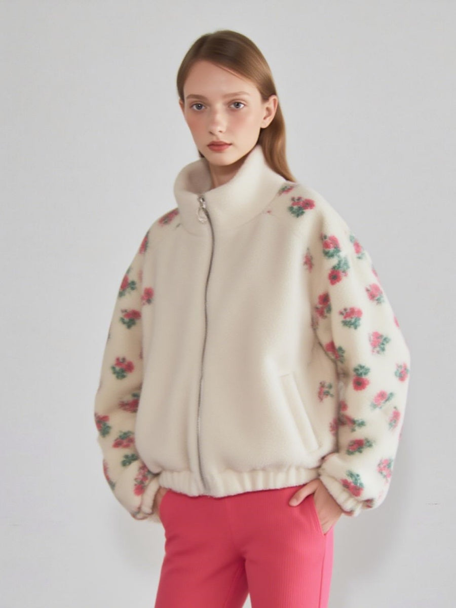 Loose-fitting Polar Fleece Zip-up Jacket