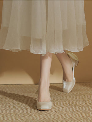 Bow-tie Satin High Heels